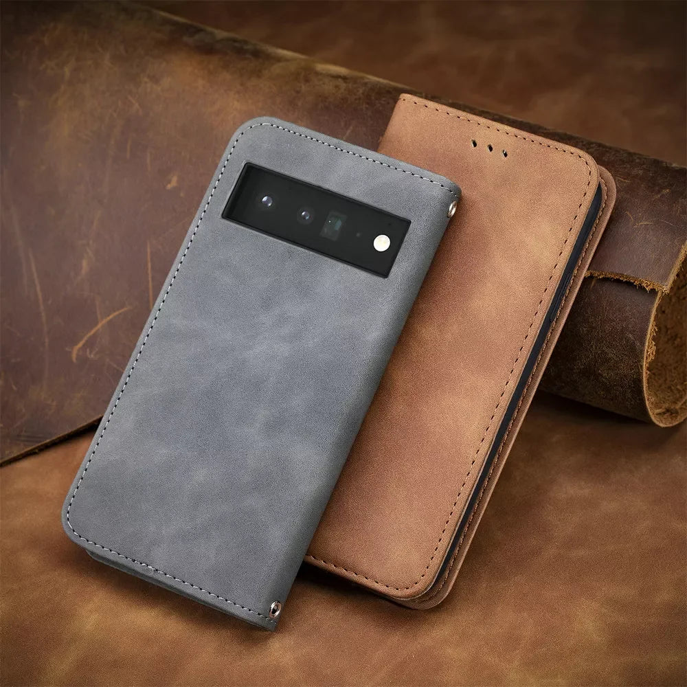 Leather Wallet Case for Google Pixel