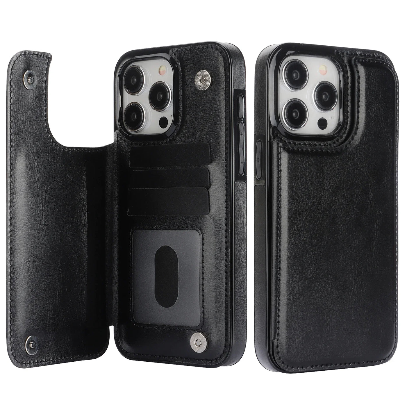 Leather Wallet Case for iPhone