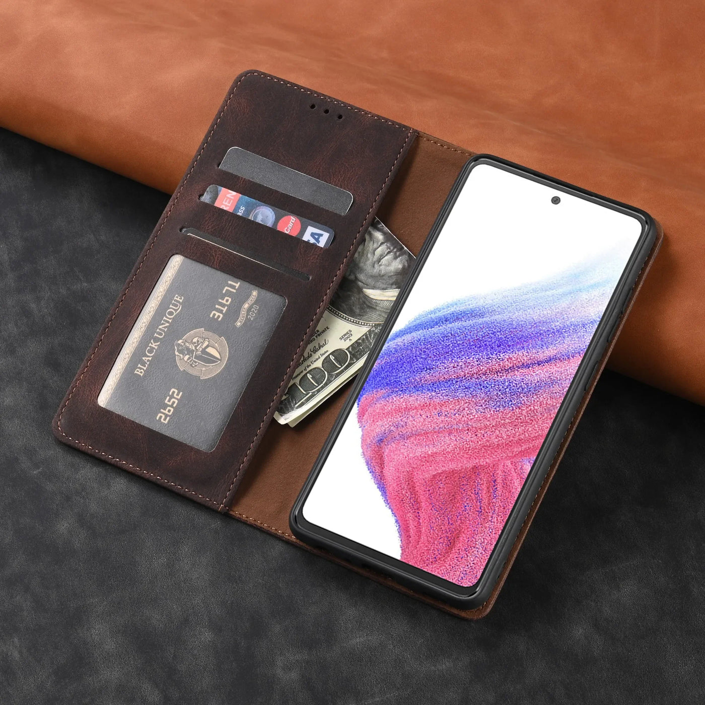Leather Wallet Case for Samsung Galaxy