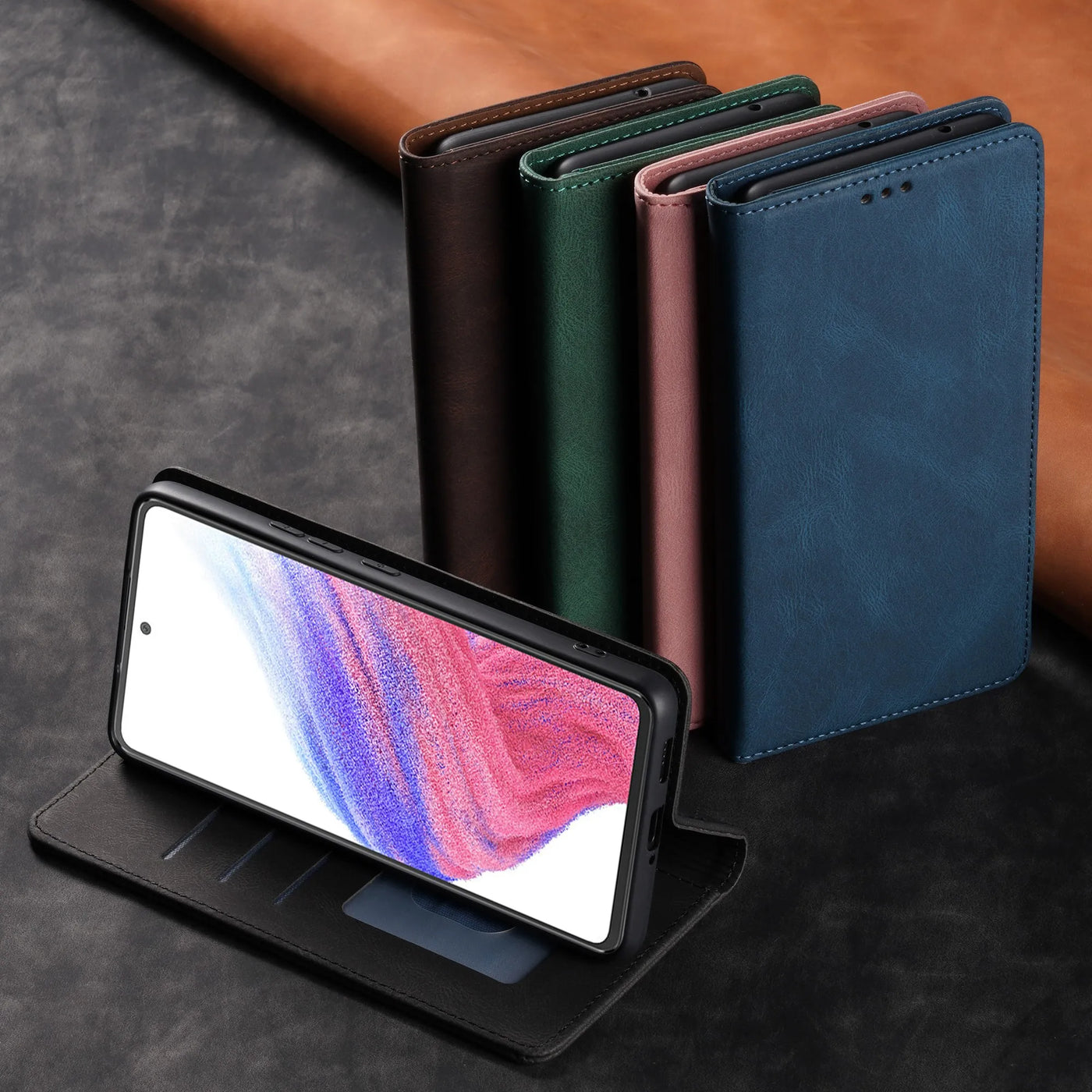 Leather Wallet Case for Samsung Galaxy