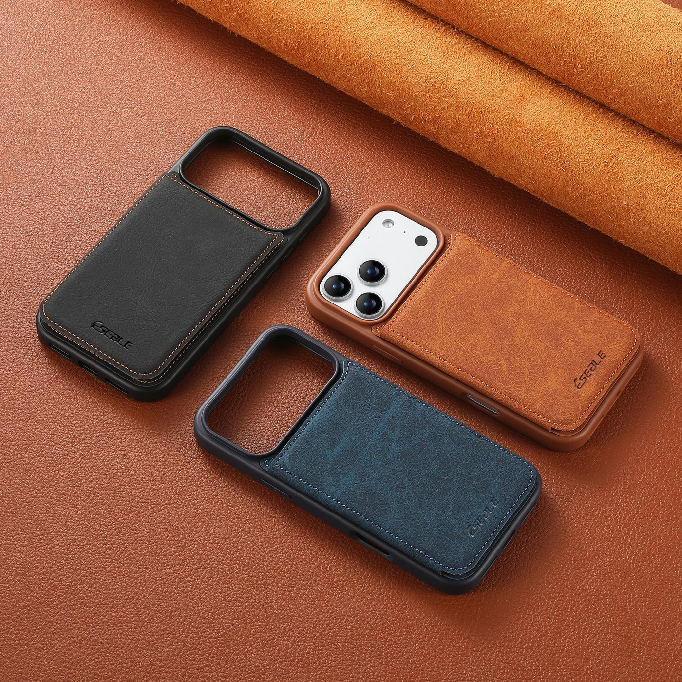 Luxury Leather Wallet Case for iPhone
