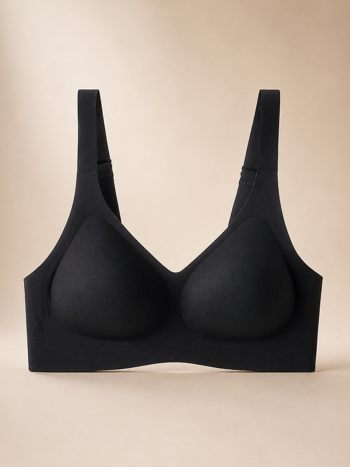 Faveno Jelly Bra in Black on a warm ivory studio background